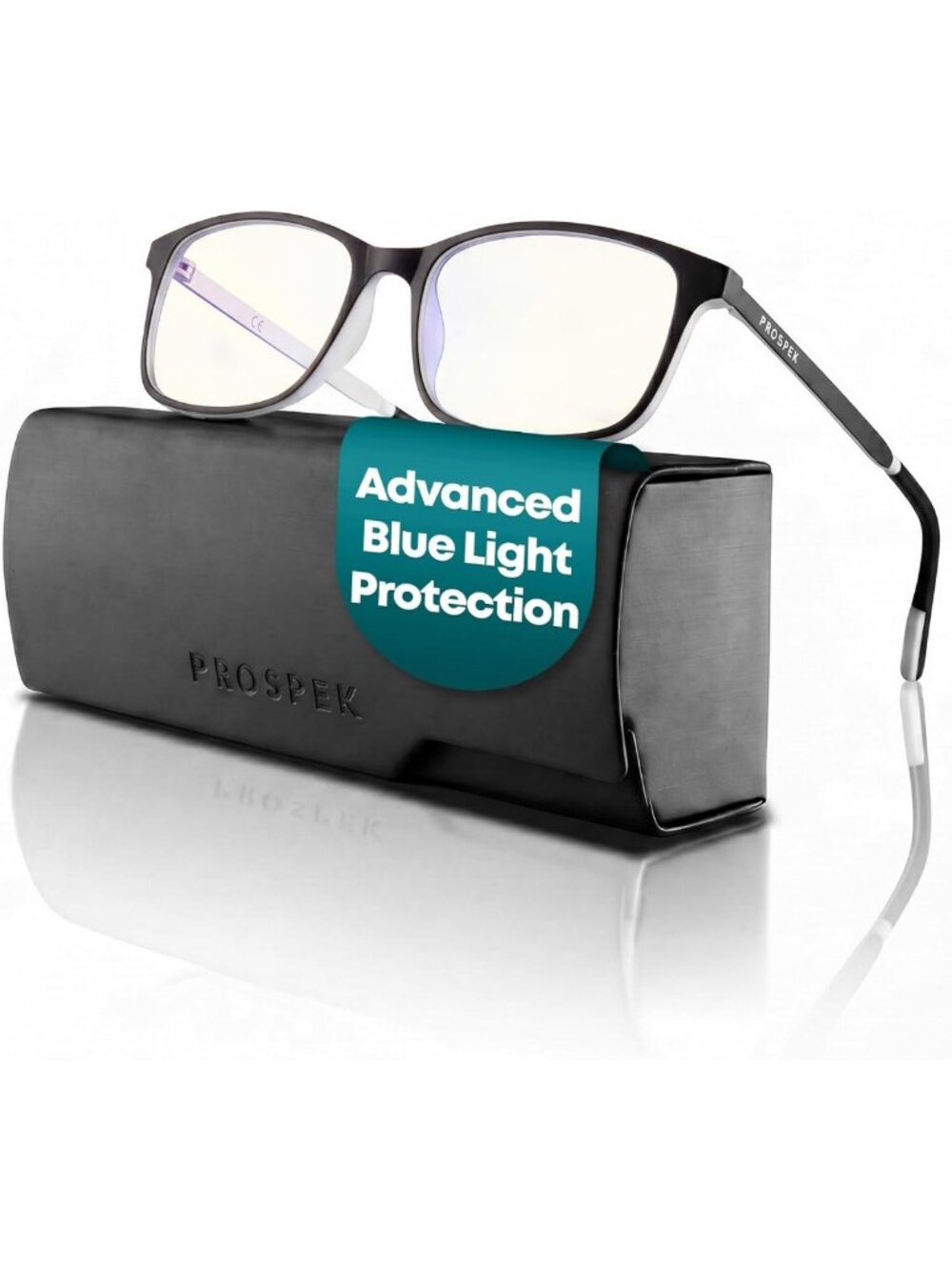 Stylish Blue Light Blocking Glasses for Computer & Reading, +3.00 Strength